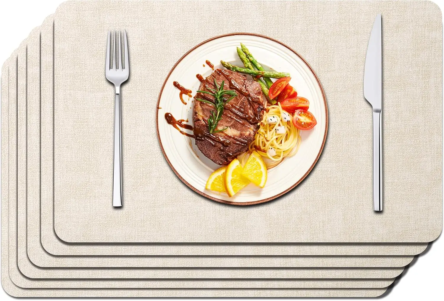 Faux Leather Placemats Set of 6 Waterproof Wipe Clean Heat Resistant Anti Slip Dining Table Place Mats, Suitable for Ind
Faux Leather Placemats Set of 6 Waterproof Wipe Clean Heat Resistant Anti Slip Dining Table Place Mats, Suitable for Ind