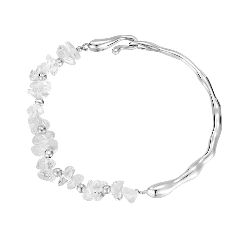 New S925 Silver Natural Irregular White Crystal Bracelet for Women's Niche Design, Bracelet Jewelry, Wedding Jewelry
New S925 Silver Natural Irregular White Crystal Bracelet for Women's Niche Design, Bracelet Jewelry, Wedding Jewelry