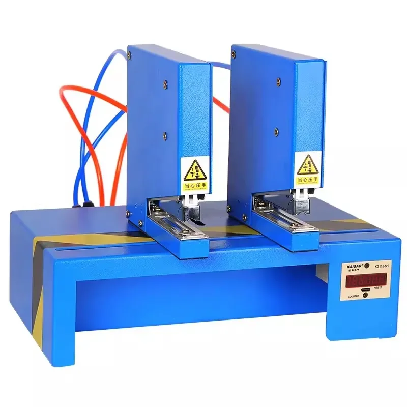 Automatic Desktop 2 Heads Packaging Header Cards Stapling Machine