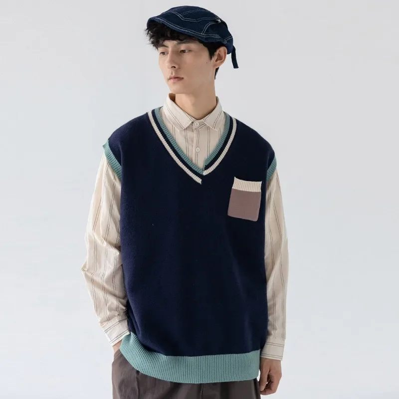 Autumn and Winter Korean Fashion Men's Sweater Vest Sleeveless V-neck Knitted Pullover
Autumn and Winter Korean Fashion Men's Sweater Vest Sleeveless V-neck Knitted Pullover