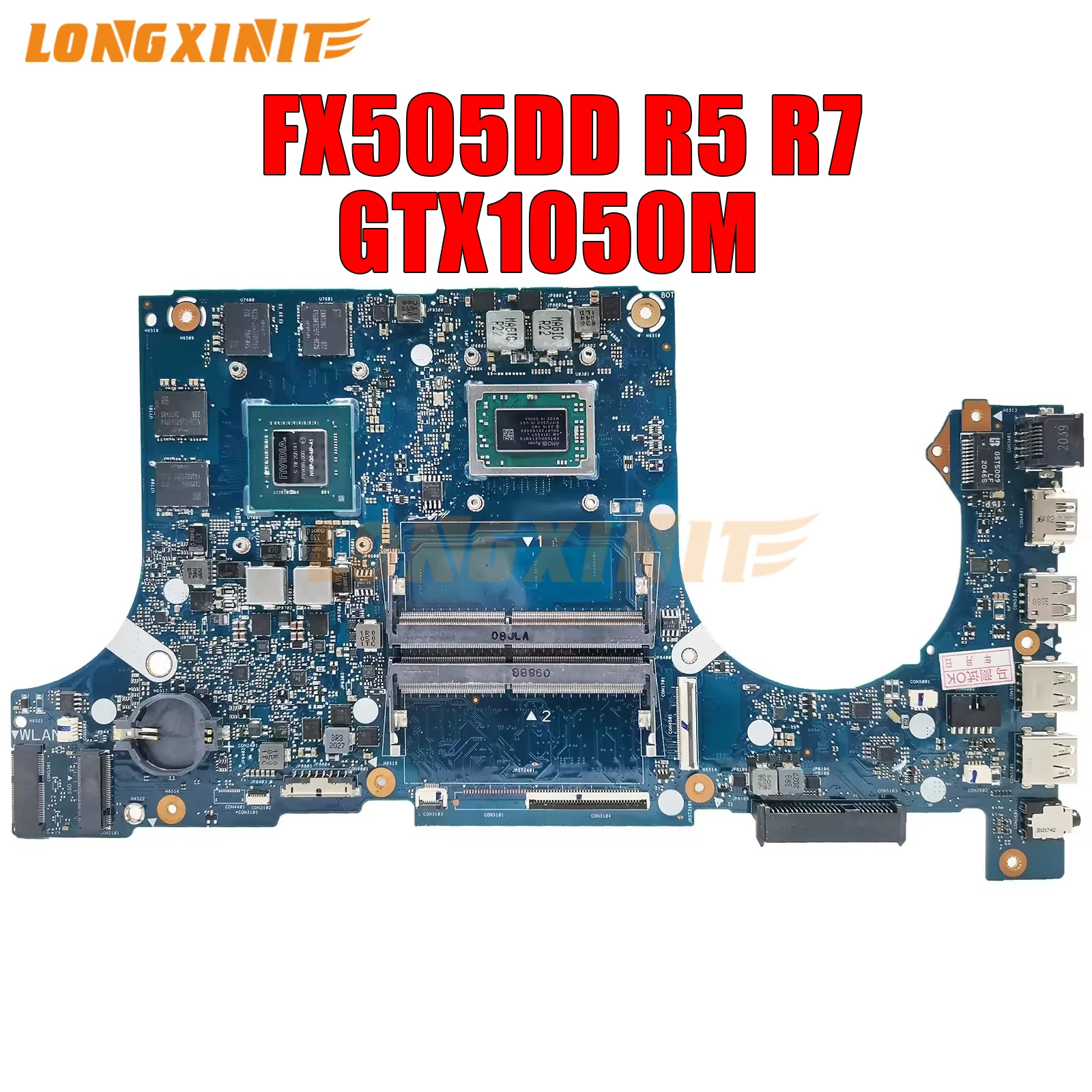 FX505D Laptop Motherboard For ASUS FX505DT FX705DT FX705DT FX95D FX95D FX505D FX505D FX705D.CPU R5-3550H R7-3750H.GPU GTX1050M.
FX505D Laptop Motherboard For ASUS FX505DT FX705DT FX705DT FX95D FX95D FX505D FX505D FX705D.CPU R5-3550H R7-3750H.GPU GTX1050M.