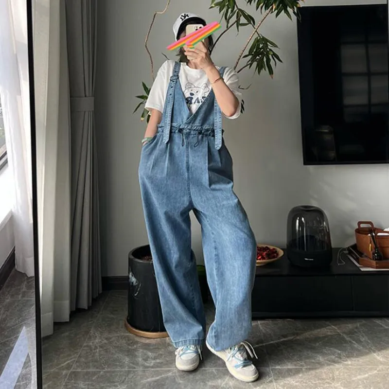 Summer Women Denim Strap Long Pants Jumpsuits Loose Casual Overalls Female Sleeveless Solid Jean Wide Leg Rompers s397
Summer Women Denim Strap Long Pants Jumpsuits Loose Casual Overalls Female Sleeveless Solid Jean Wide Leg Rompers s397