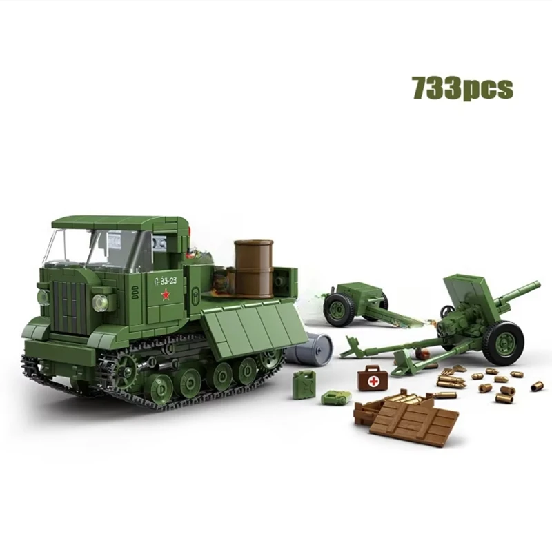100289 new Soviet army STZ5 artillery tractor tank boy building toy assembled model anti-aircraft gun World War II armored car
100289 new Soviet army STZ5 artillery tractor tank boy building toy assembled model anti-aircraft gun World War II armored car