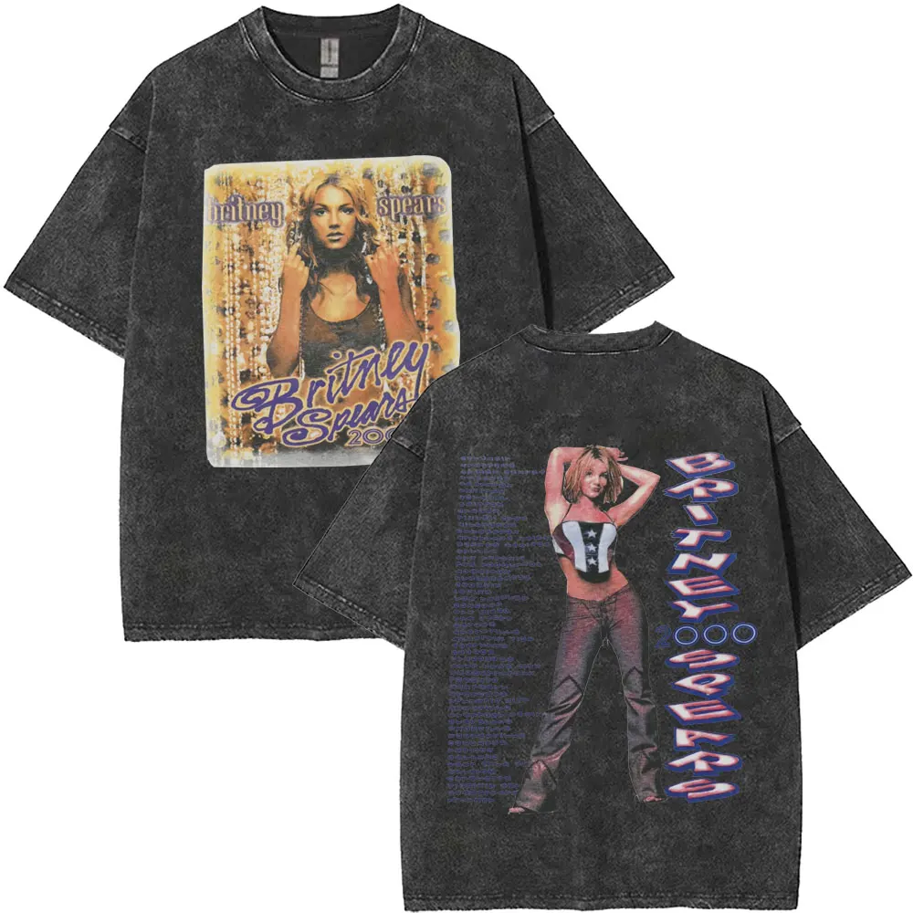 Washed Vintage Britney Spears The Britney Tour 2000 T-shirt Men Women Fashion Hip Hop Oversized Short Sleeve T Shirts Streetwear
Washed Vintage Britney Spears The Britney Tour 2000 T-shirt Men Women Fashion Hip Hop Oversized Short Sleeve T Shirts Streetwear