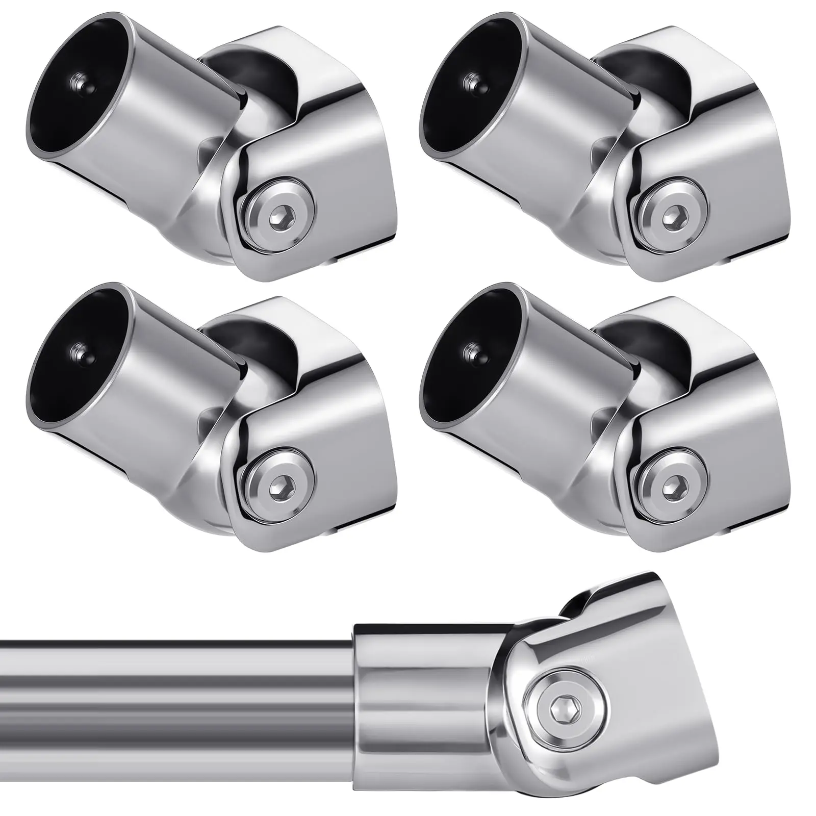 4 Pack Swivel Flange Shower Curtain Rod Bracket 180° Rotation Brushed Nickel Fit 1 Inch Rod
4 Pack Swivel Flange Shower Curtain Rod Bracket 180° Rotation Brushed Nickel Fit 1 Inch Rod