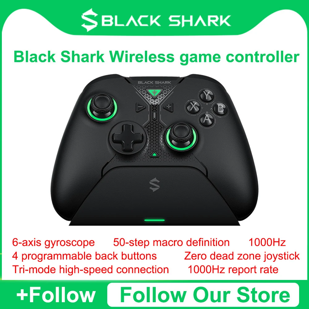 Black Shark Dark Magician Wireless Gaming Controller Bluetooth Gamepad joystick for Switch/PC/Android/IOS with Charging Dock
Black Shark Dark Magician Wireless Gaming Controller Bluetooth Gamepad joystick for Switch/PC/Android/IOS with Charging Dock