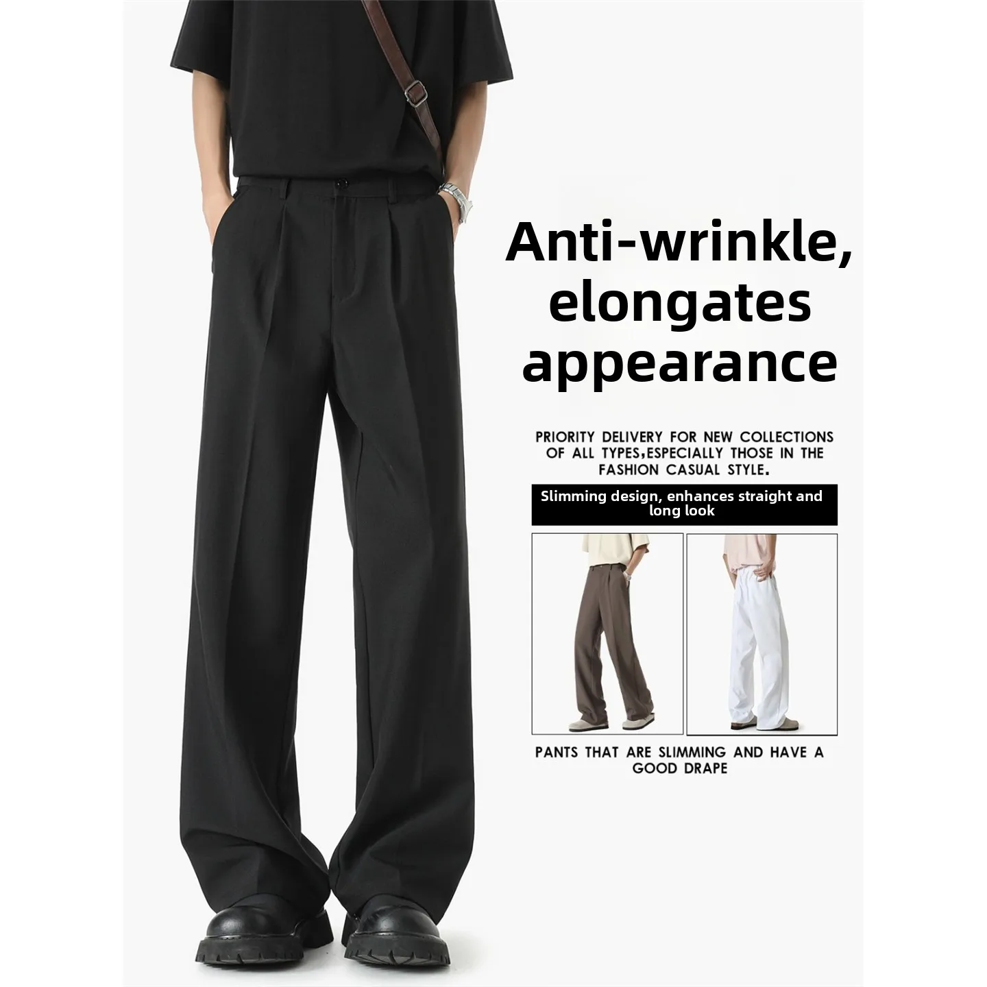 Мужские летние брюки-палаццо без утюга, премиум-класса, свободного прямого кроя, повседневные, в американском стиле, с эффектом CleanFit, не мнущиеся
Мужские летние брюки-палаццо без утюга, премиум-класса, свободного прямого кроя, повседневные, в американском стиле, с эффектом CleanFit, не мнущиеся