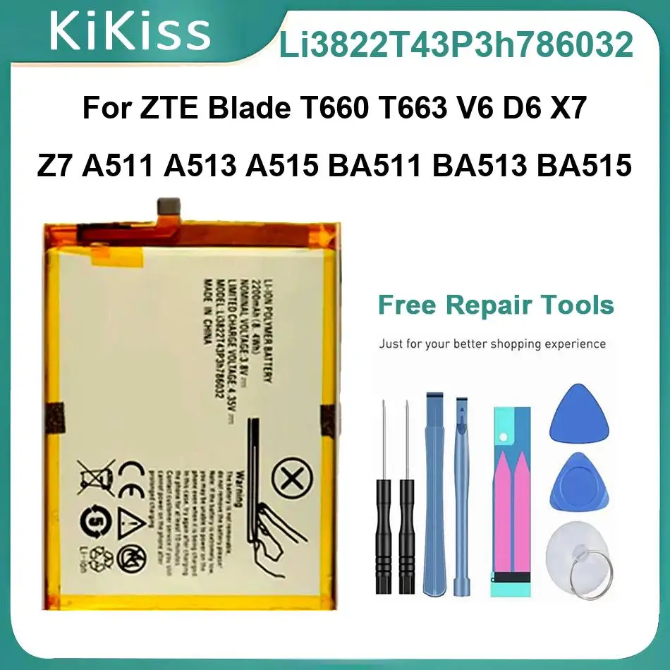 Аккумулятор для ZTE Blade T660 T663 V6 D6 X7 Z7 A511 A513 A515 BA511 BA513 BA515, Li3822t43p3h786032, литий-ионные полимерные батареи
Аккумулятор для ZTE Blade T660 T663 V6 D6 X7 Z7 A511 A513 A515 BA511 BA513 BA515, Li3822t43p3h786032, литий-ионные полимерные батареи