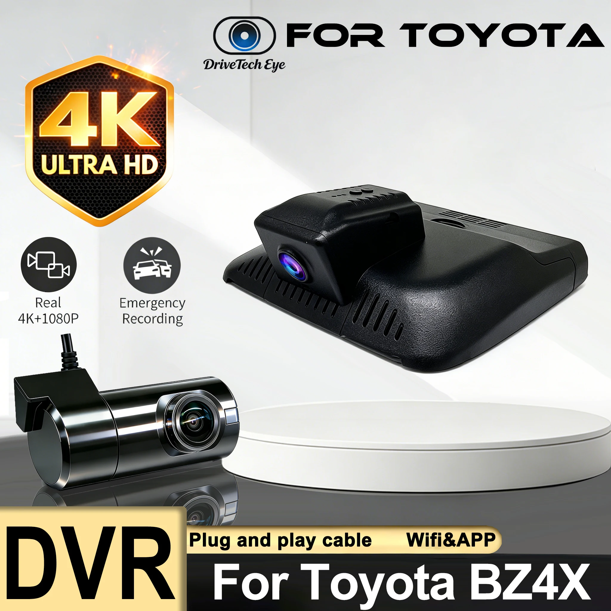 New! Plug and play Car DVR Wifi Camera UHD 2160P 4K Dash Cam Video Recorder Original For Toyota BZ4X 2022 2023 Control Phone APP
New! Plug and play Car DVR Wifi Camera UHD 2160P 4K Dash Cam Video Recorder Original For Toyota BZ4X 2022 2023 Control Phone APP