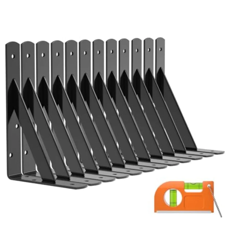 12-Pack Heavy Duty Shelf Bracket 8 Inch Wall Fit for 8 10 Inch Floating Shelves L Brackets with 90 Degree Triangle 250 LBS Max
12-Pack Heavy Duty Shelf Bracket 8 Inch Wall Fit for 8 10 Inch Floating Shelves L Brackets with 90 Degree Triangle 250 LBS Max