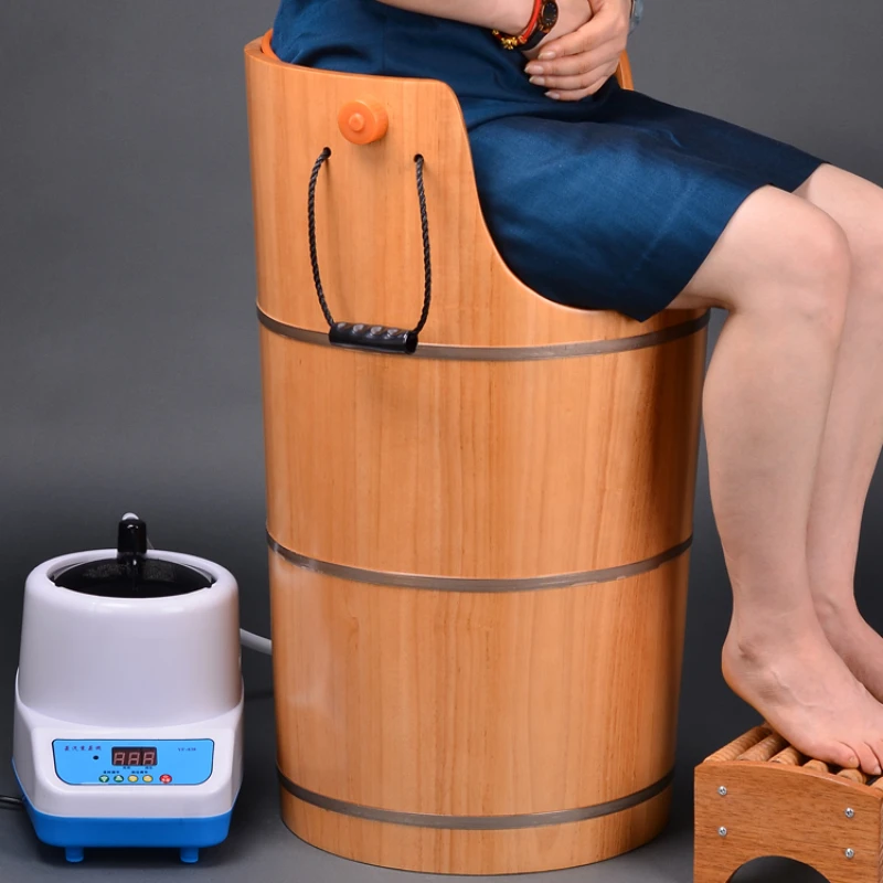 Steam Fumigation Wooden Barrel over the Knee Steaming Bucket Household Steamed Dumplings Deep Heightening Foot Bath
Steam Fumigation Wooden Barrel over the Knee Steaming Bucket Household Steamed Dumplings Deep Heightening Foot Bath