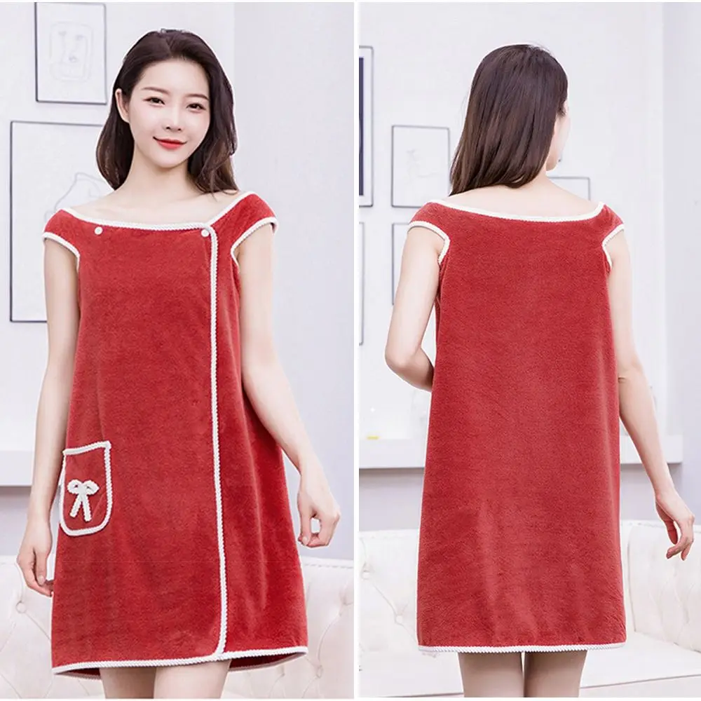 Soft Microfiber Bath Robe Absorbent with Pocket Soft Shower Skirt Adjustable Bow Wearable Bath Towel Travel
Soft Microfiber Bath Robe Absorbent with Pocket Soft Shower Skirt Adjustable Bow Wearable Bath Towel Travel