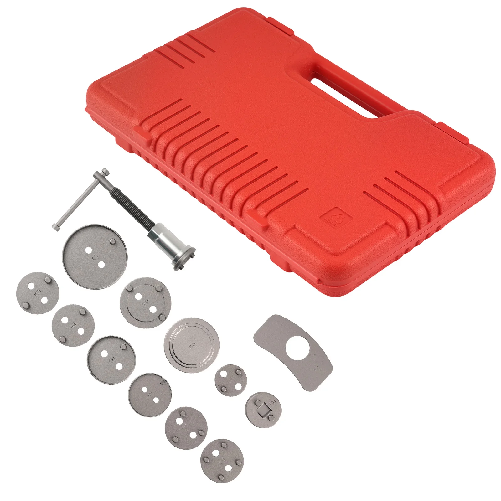 Brake Caliper Tool Kit for Vehicle Disc Brake Service with Storage Case
Brake Caliper Tool Kit for Vehicle Disc Brake Service with Storage Case