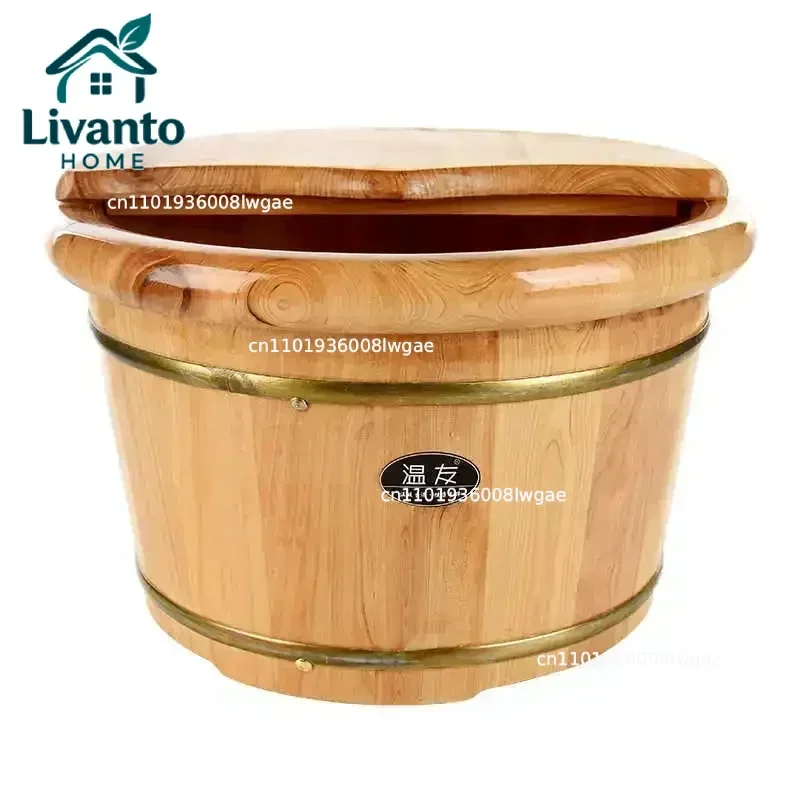 Cypress Wood Thick Pedicure Foot Bucket with Wooden Lid, Insulation Environmental Protection Foot Barrel, 26cm
Cypress Wood Thick Pedicure Foot Bucket with Wooden Lid, Insulation Environmental Protection Foot Barrel, 26cm