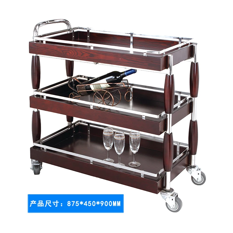 Wine cart cart Solid wood hotel mobile three-layer dining Square tea Restaurant service cart Food delivery
Wine cart cart Solid wood hotel mobile three-layer dining Square tea Restaurant service cart Food delivery