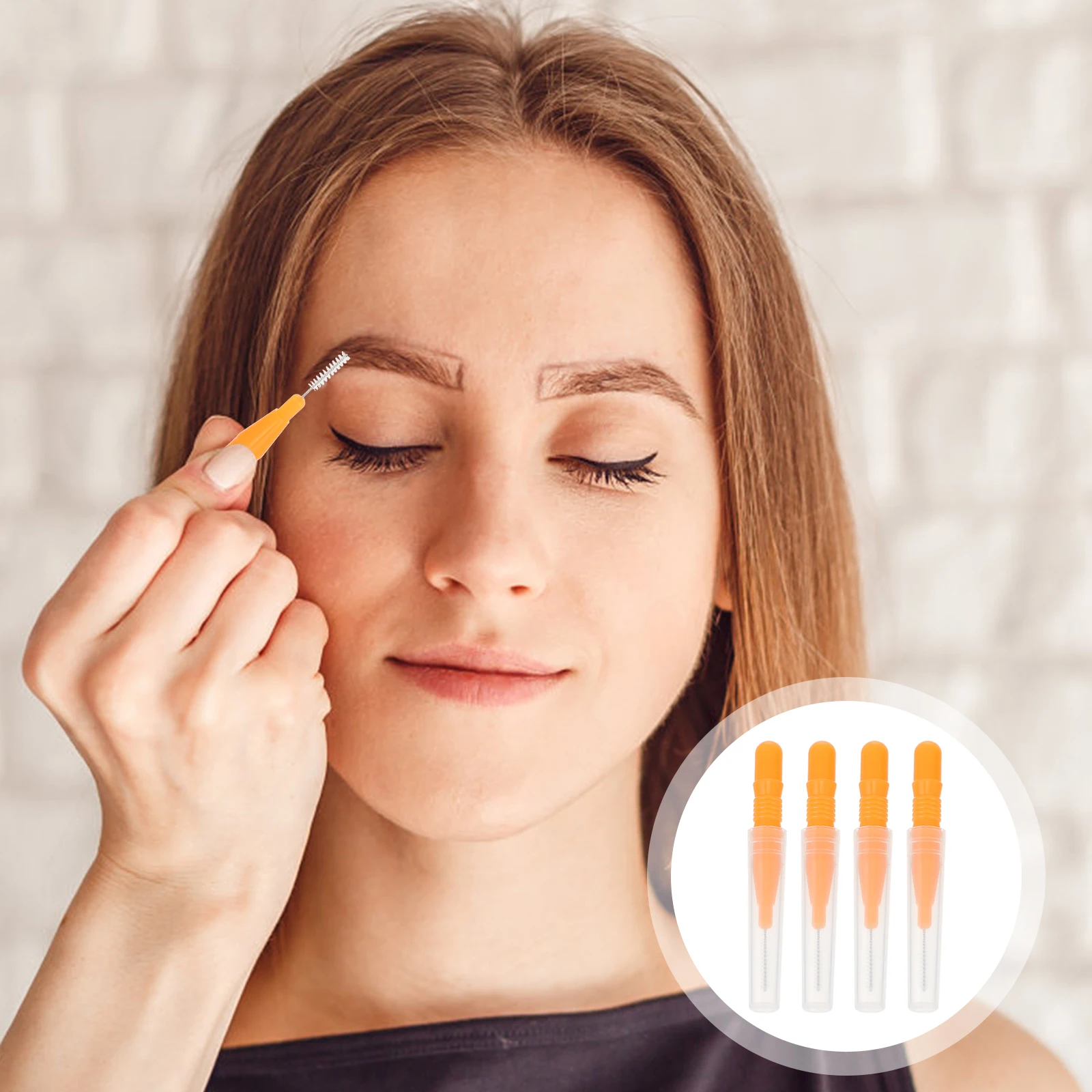 20pcs Mini Eyebrow Makeup Brushes Kit Orange Color Nylon Brush for Professional Amateur Artists Travel Home Use
20pcs Mini Eyebrow Makeup Brushes Kit Orange Color Nylon Brush for Professional Amateur Artists Travel Home Use