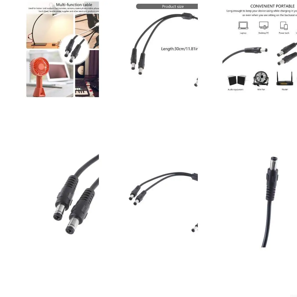 193A DC5.5x2.1mm Power Splitter Cable 18AWG Male to Male 5.5MMx2.1MM Power Cord for LED Lighting and Security Cameras
193A DC5.5x2.1mm Power Splitter Cable 18AWG Male to Male 5.5MMx2.1MM Power Cord for LED Lighting and Security Cameras