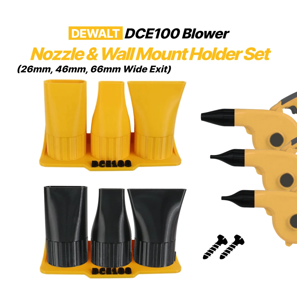 compatible to Dewalt DCE 100 Blower Wide Flat Nozzle&Wall mount Set
compatible to Dewalt DCE 100 Blower Wide Flat Nozzle&Wall mount Set