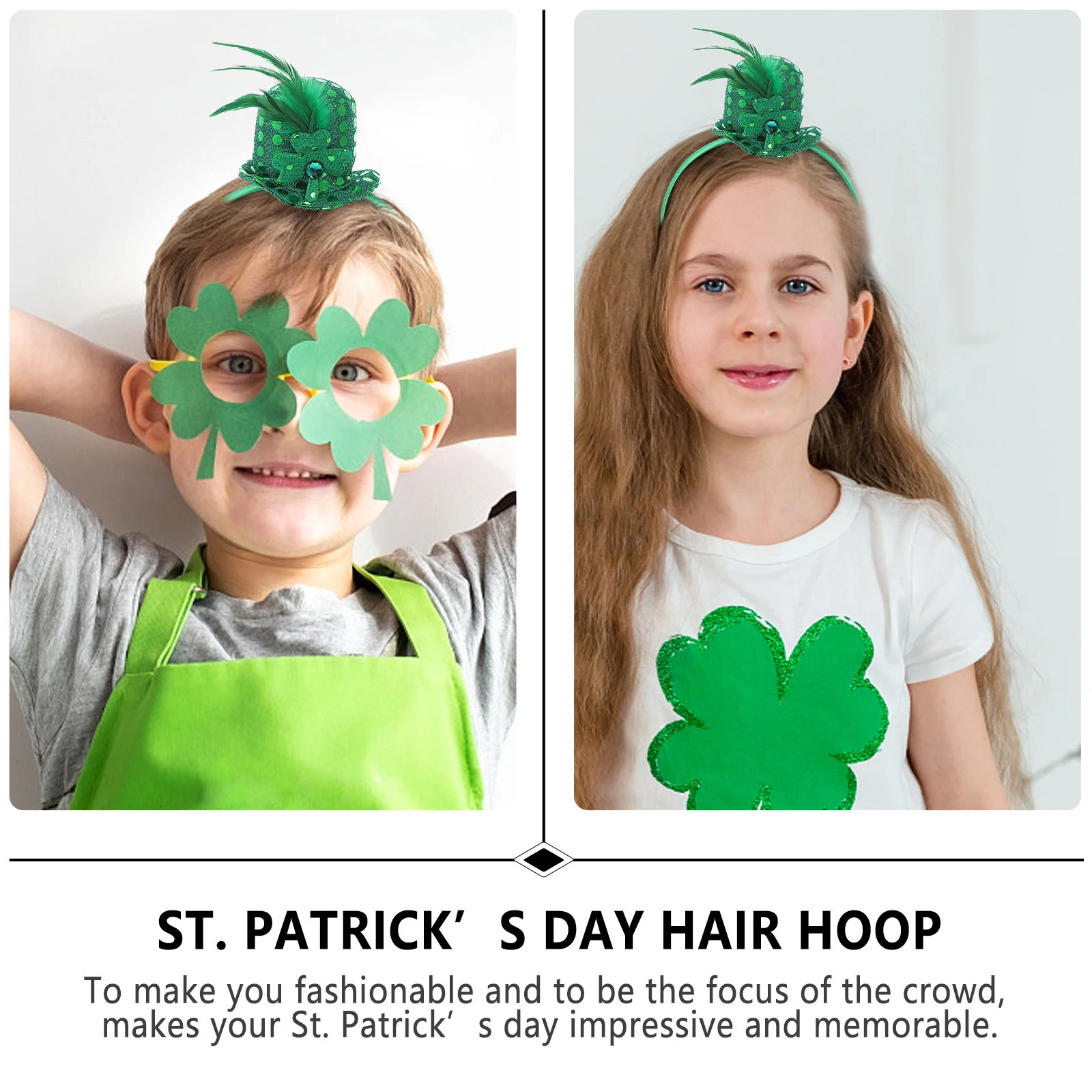 2pcs Clover Headdress Patrick'S Day Headband Festival Hairbands Sequins Hat Headwear Women Kids Accessories
2pcs Clover Headdress Patrick'S Day Headband Festival Hairbands Sequins Hat Headwear Women Kids Accessories