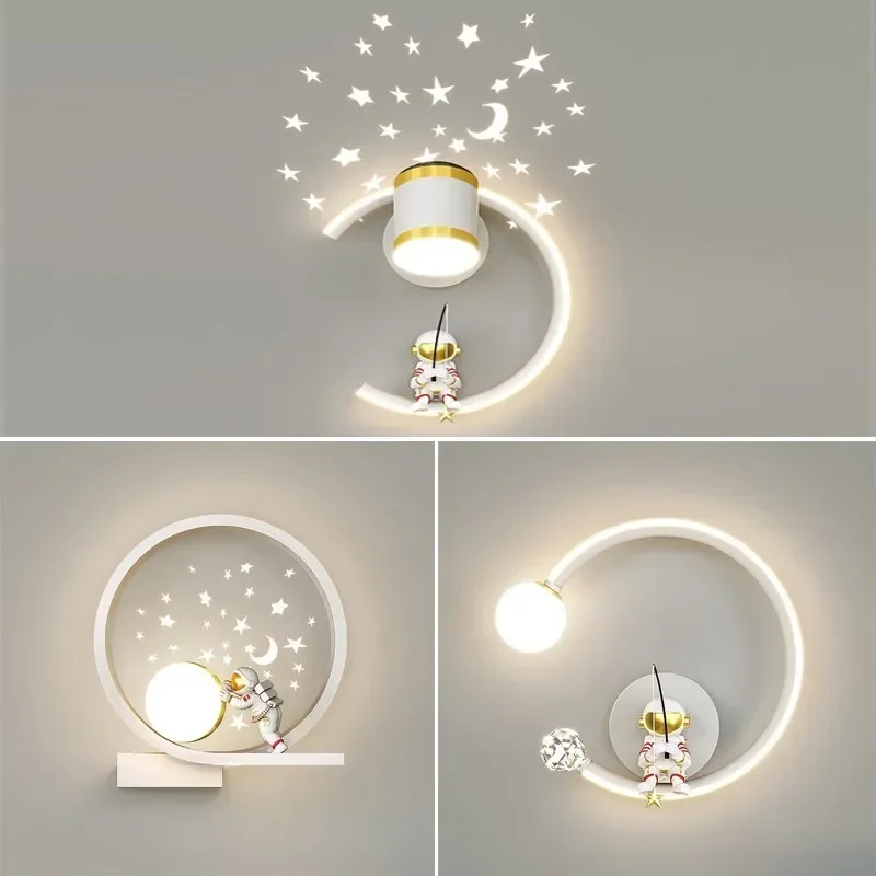 Modern LED Wall Lamp Iron Acrylic Astronaut Children's Room Decor Indoor Fixtures Lustre Study Living Rooms Bedroom Wall Sconces
Modern LED Wall Lamp Iron Acrylic Astronaut Children's Room Decor Indoor Fixtures Lustre Study Living Rooms Bedroom Wall Sconces