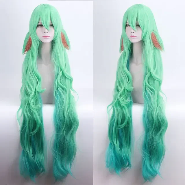 43'' 110cm Long Green Blue Cosplay Wig Cosplay Star Guardian Heat Resistant Hair Wig + Ears
43'' 110cm Long Green Blue Cosplay Wig Cosplay Star Guardian Heat Resistant Hair Wig + Ears