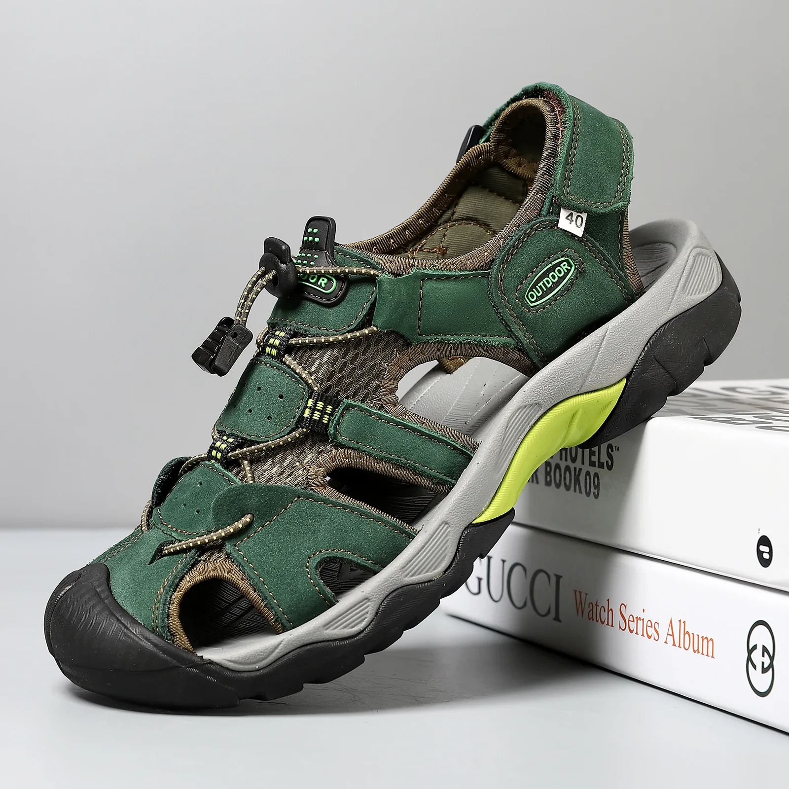 Мужские сандалии, классические сандалии из натуральной кожи, модная уличная походная обувь, легкие дышащие нескользящие кроссовки 38-48
Мужские сандалии, классические сандалии из натуральной кожи, модная уличная походная обувь, легкие дышащие нескользящие кроссовки 38-48