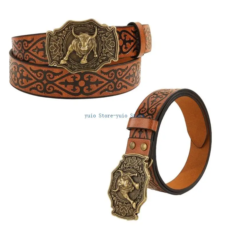 X7XB Multiple Size Adult Waist Belt with Relief Head Buckle Embossed Pattern Waist Belt for Men PU Wear-Resistant Belt
X7XB Multiple Size Adult Waist Belt with Relief Head Buckle Embossed Pattern Waist Belt for Men PU Wear-Resistant Belt