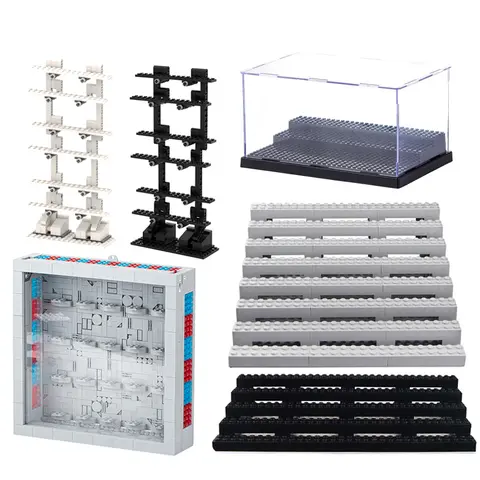 MOC Anime Action Figure Acrylic Display Stand Dustproof Stand Display Cabinet Building Block Toys For Children Decoration Gifts