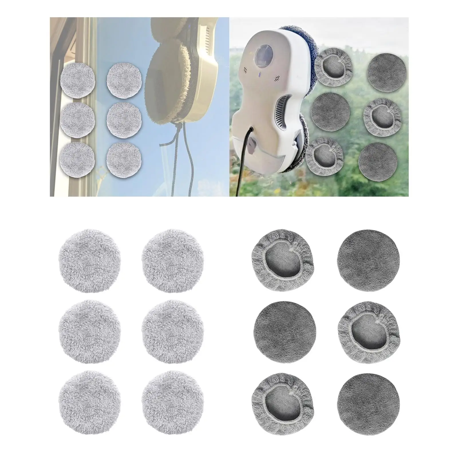 6x Replacement Pads for Window Cleaning Robot Washable Universal Cleaning Cloth Window Vacuum Cleaner Pad for Door Tile Glass 
6x Replacement Pads for Window Cleaning Robot Washable Universal Cleaning Cloth Window Vacuum Cleaner Pad for Door Tile Glass