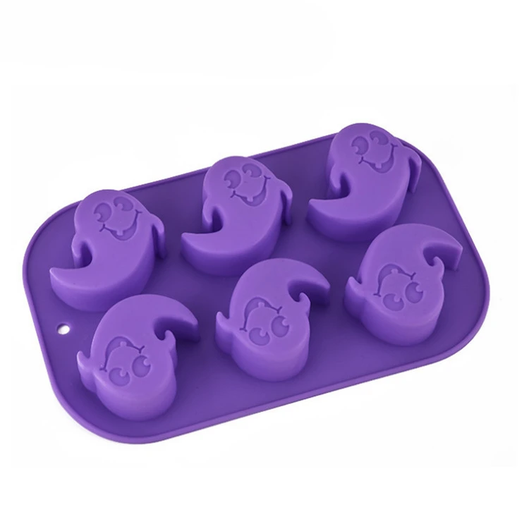 6 Cavity Halloween Ghost Shape Silicone Mold Fondant Cake Decoration Mold Ice Mold Resin Clay Craft Mold DIY Tool K069 
6 Cavity Halloween Ghost Shape Silicone Mold Fondant Cake Decoration Mold Ice Mold Resin Clay Craft Mold DIY Tool K069