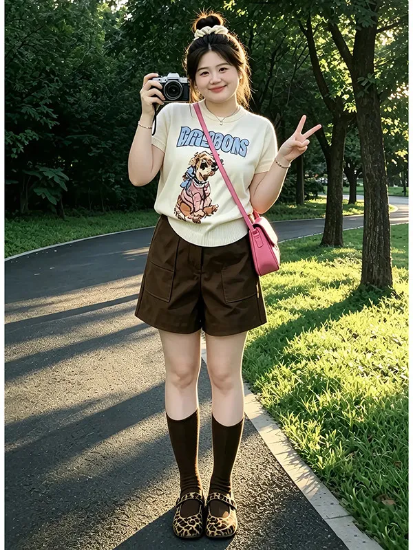 Cartoon Print Short Sleeve T-Shirt High Waist Loose Shorts Women's Fashion Summer Two-Piece Set Casual Comfortable Breathable
Cartoon Print Short Sleeve T-Shirt High Waist Loose Shorts Women's Fashion Summer Two-Piece Set Casual Comfortable Breathable