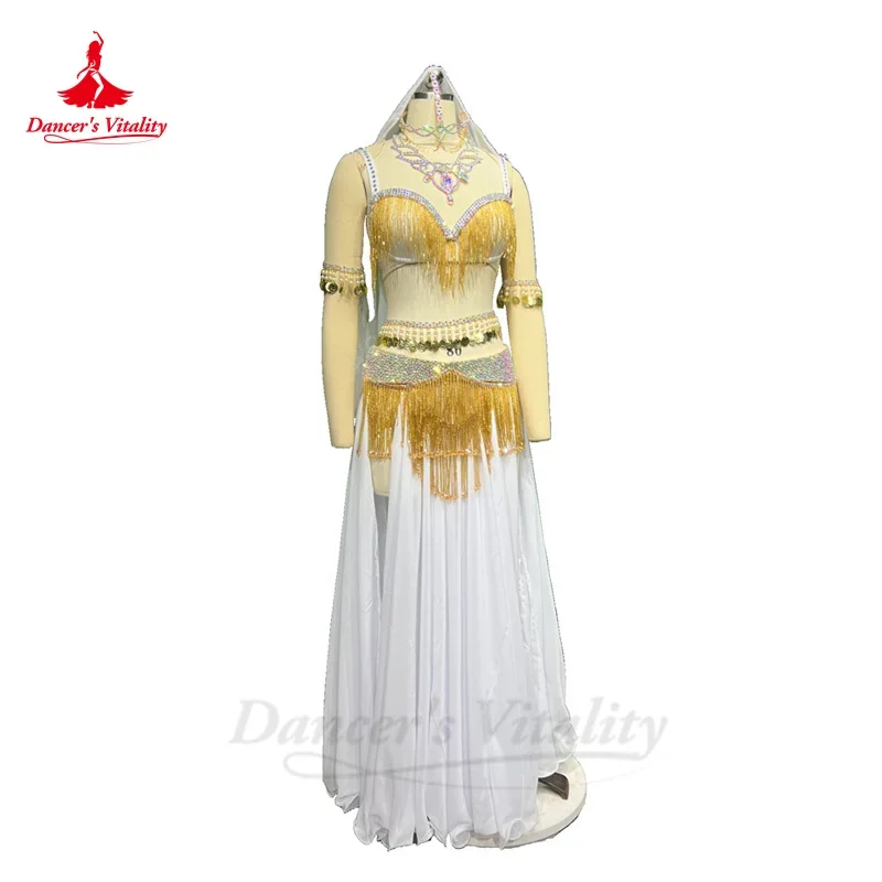 Belly Dance Performance Costume Set for Women Customsized Tassel Bra+chiffon Long Skirt 2pcs Oriental Belly Dancing Outfit
Belly Dance Performance Costume Set for Women Customsized Tassel Bra+chiffon Long Skirt 2pcs Oriental Belly Dancing Outfit