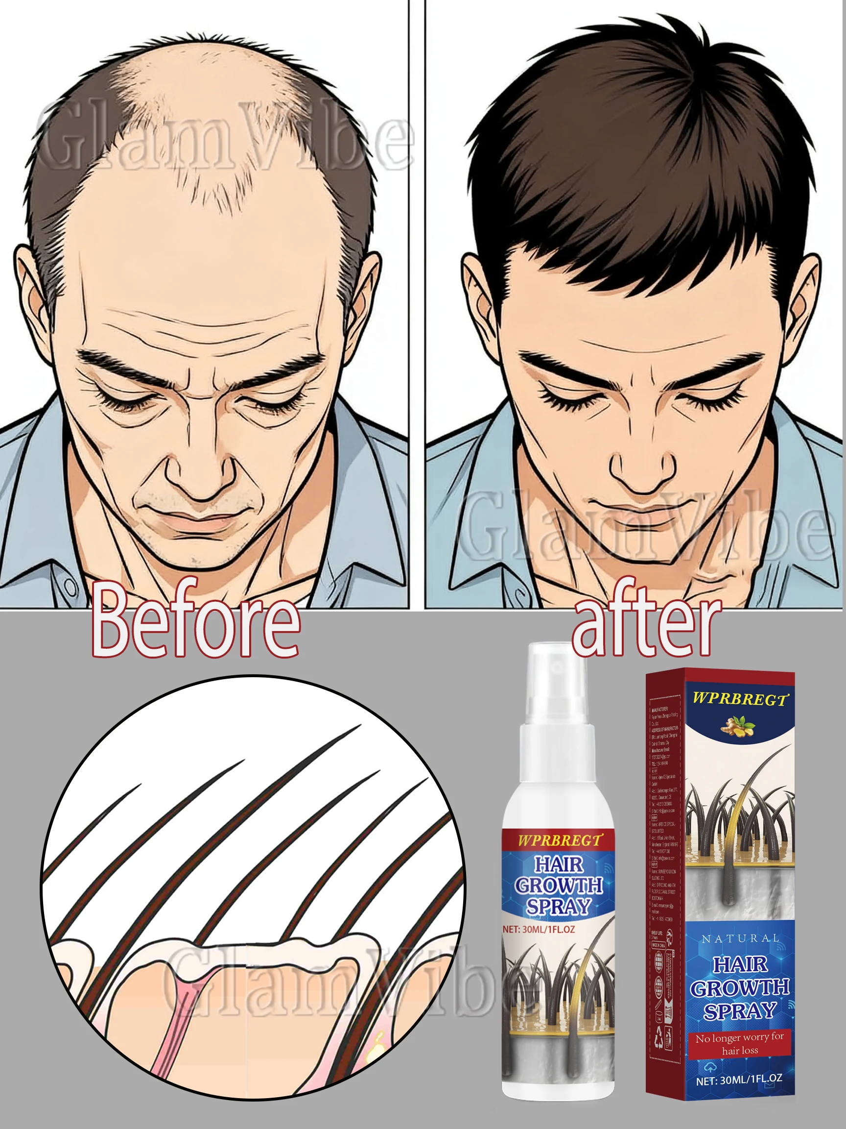 Promote hair root growth , give you beautiful hair
Promote hair root growth , give you beautiful hair