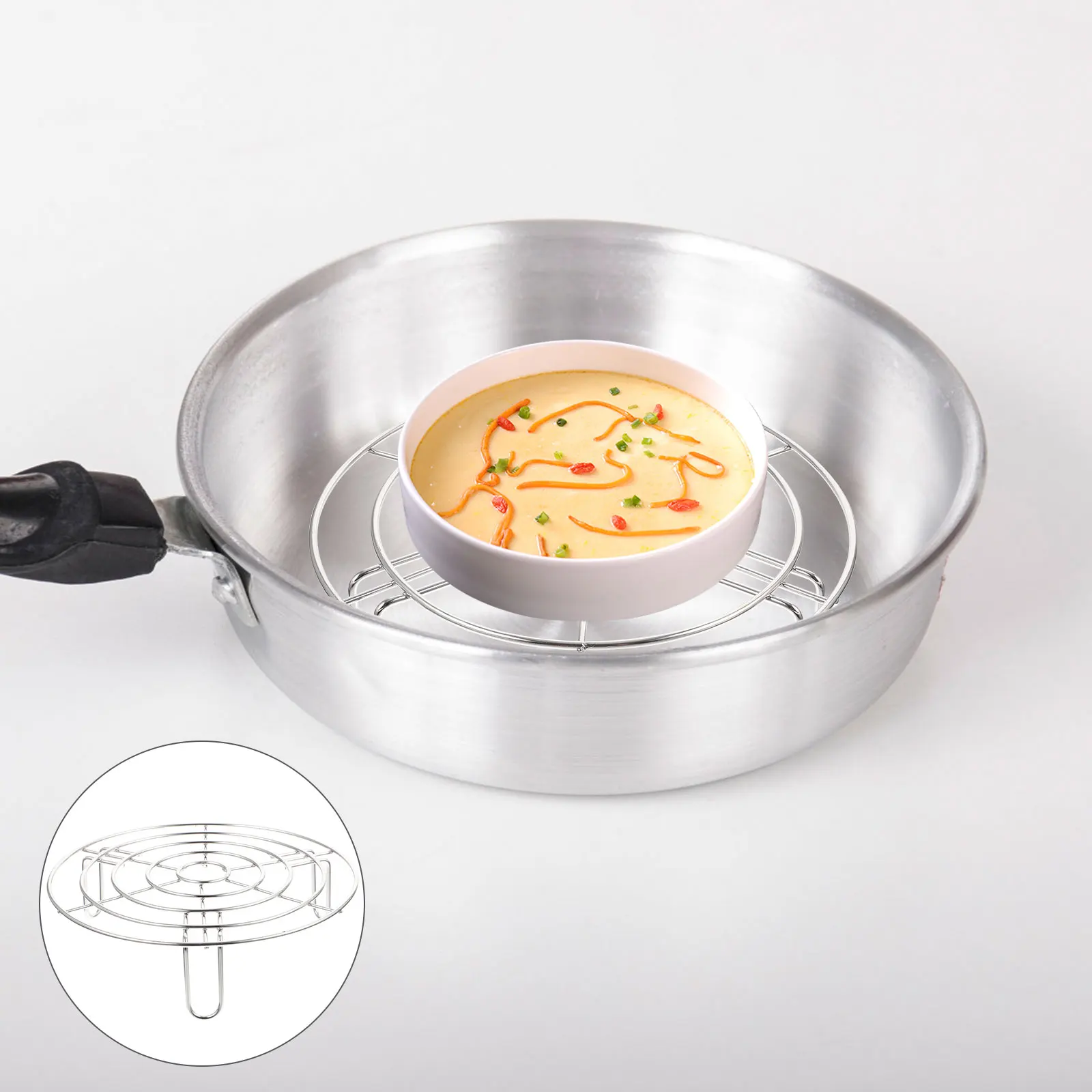 Stainless Steel Egg Steamer Heat Resistant Kitchen Utensil for Steaming Eggs Fish Vegetables Tamales Crabs Steam
Stainless Steel Egg Steamer Heat Resistant Kitchen Utensil for Steaming Eggs Fish Vegetables Tamales Crabs Steam