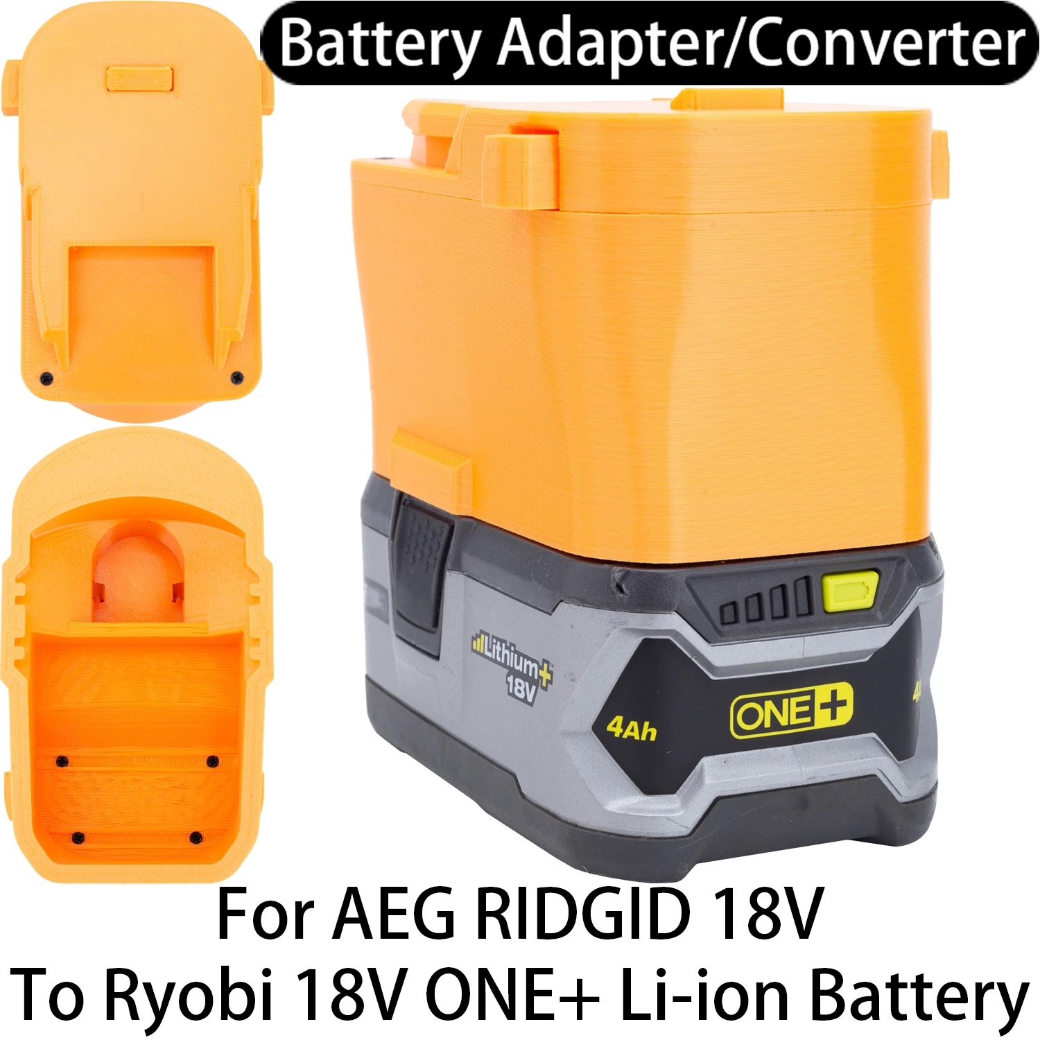 Adapter Converter For AEG RIDGID 18V Li-Ion Tool To Ryobi 18V ONE+ Li-Ion Battery Adapter Converter Power Tool Accessory
Adapter Converter For AEG RIDGID 18V Li-Ion Tool To Ryobi 18V ONE+ Li-Ion Battery Adapter Converter Power Tool Accessory