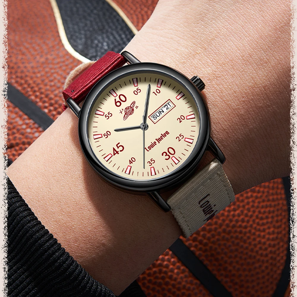 НОВЫЕ мужские часы Louis Juelun в ретро-спортивном стиле - водонепроницаемые, с люминесцентным циферблатом и отображением даты, нейлоновый ремешок, кварцевый механизм
НОВЫЕ мужские часы Louis Juelun в ретро-спортивном стиле - водонепроницаемые, с люминесцентным циферблатом и отображением даты, нейлоновый ремешок, кварцевый механизм