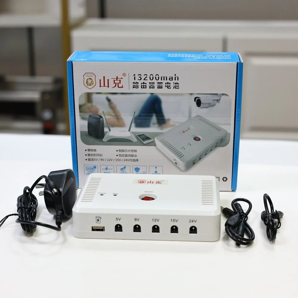 SK-616 Mini Portable UPS with 5V/9V/12V/15V/24V DC Interface & USB Port Max 24W 2A Current Output & 13200mAh Lithium Battery
SK-616 Mini Portable UPS with 5V/9V/12V/15V/24V DC Interface & USB Port Max 24W 2A Current Output & 13200mAh Lithium Battery