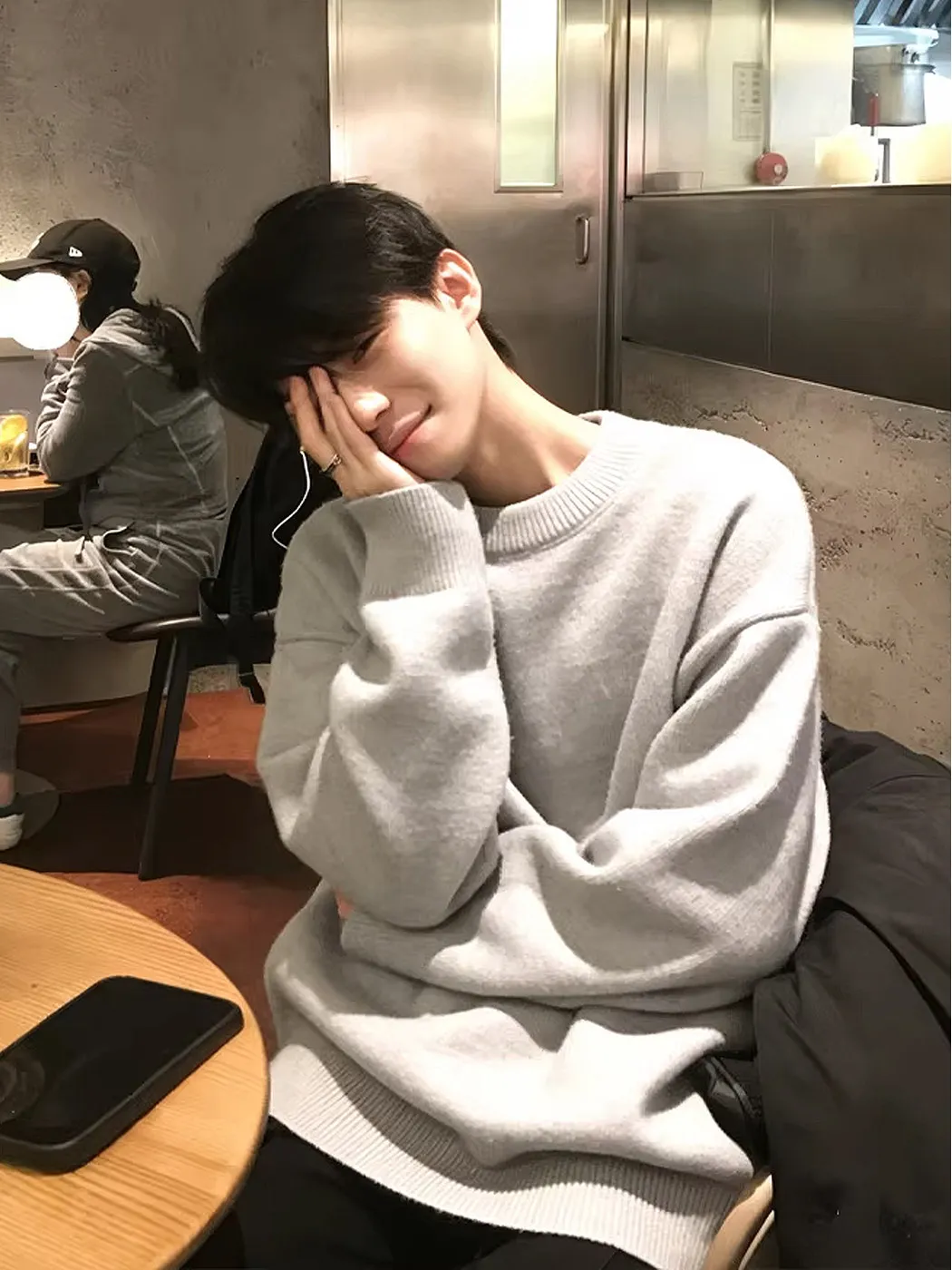 Men's round Ne Fce Lined Knitwear Soft Thi Winter Inner Wear Base irt Lazy Sle Warm Casual Loose Fit Long Sve
Men's round Ne Fce Lined Knitwear Soft Thi Winter Inner Wear Base irt Lazy Sle Warm Casual Loose Fit Long Sve