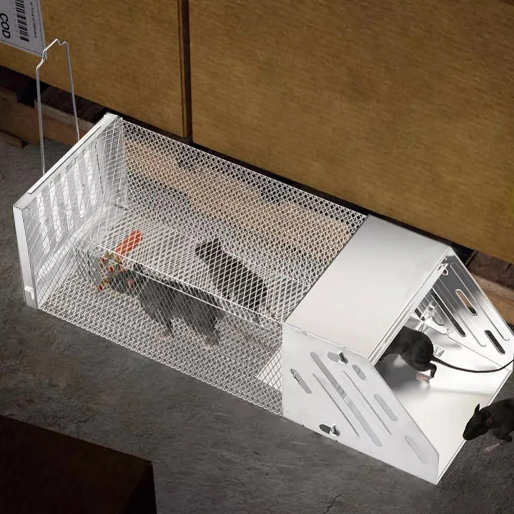 Reusable Rat Trap Mice Rat Rodent Single Door Garden Mouse Trap Cage Self-locking Animal Control Tool Mousetrap Bait Cage
Reusable Rat Trap Mice Rat Rodent Single Door Garden Mouse Trap Cage Self-locking Animal Control Tool Mousetrap Bait Cage