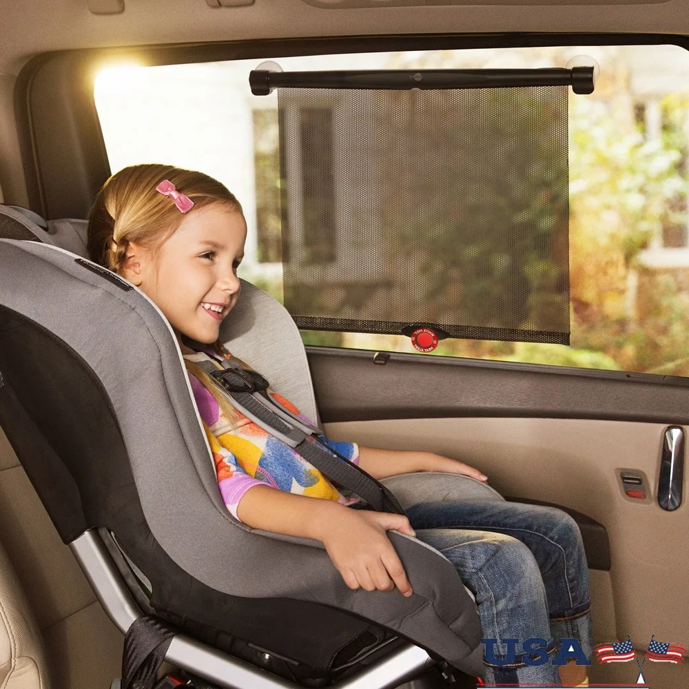 Retractable Baby Car Sun Shades 2 Pack with Heat Alert System UV Blocking Extra Large Mesh Fabric Easy Install
Retractable Baby Car Sun Shades 2 Pack with Heat Alert System UV Blocking Extra Large Mesh Fabric Easy Install