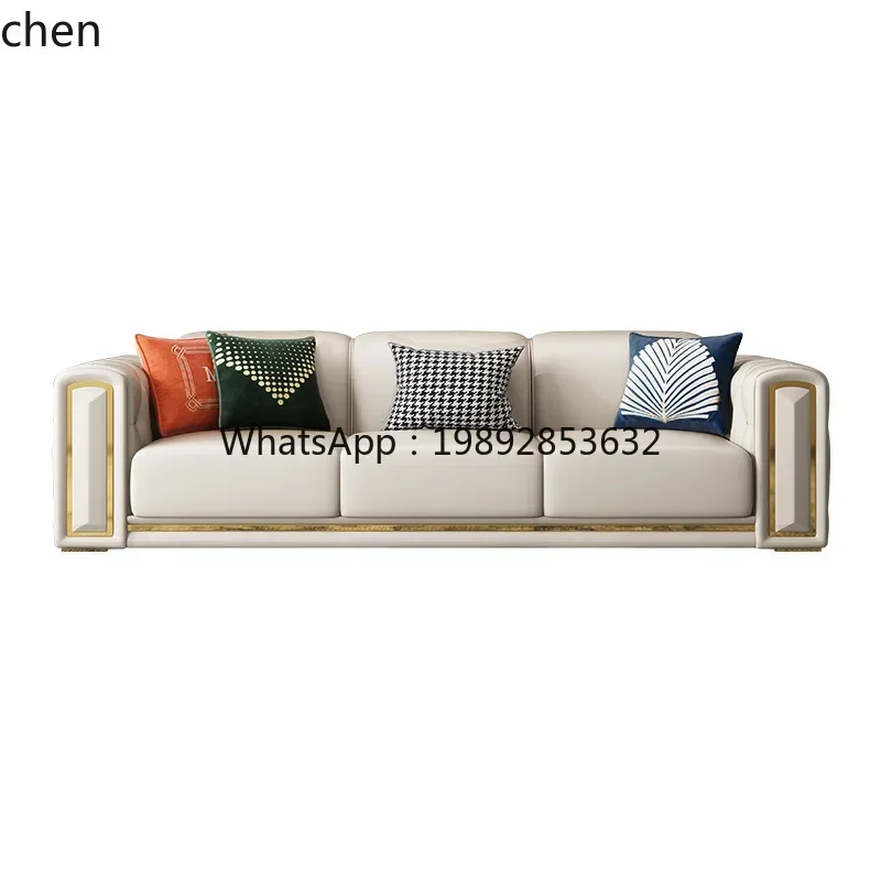 YY- new light luxury leather sofa living room combination size modern simple first-layer cowhide sofa
YY- new light luxury leather sofa living room combination size modern simple first-layer cowhide sofa