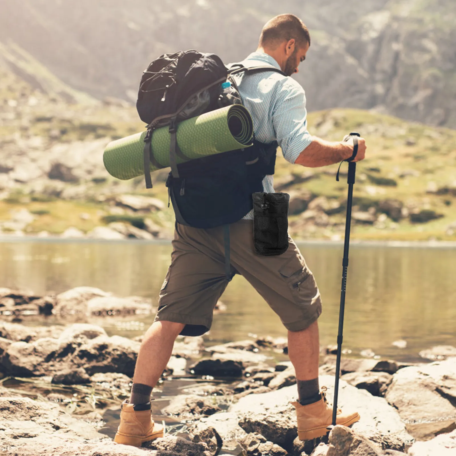 Water Bottle Carrier Black Nylon Fabric Adjustable Shoulder Waist Back Bag Tactical Bottle Holder for Outdoor Travel
Water Bottle Carrier Black Nylon Fabric Adjustable Shoulder Waist Back Bag Tactical Bottle Holder for Outdoor Travel