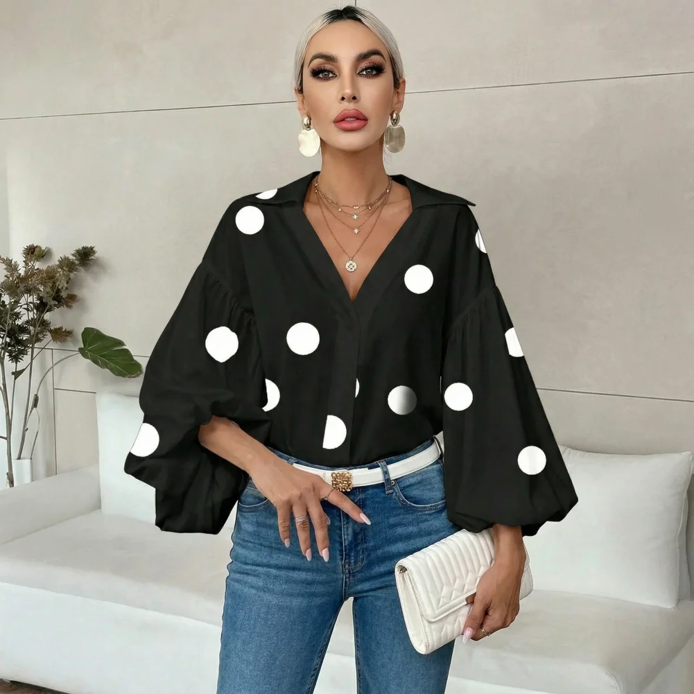 Women Blouse Women’s Puff Sleeve Blouse Soft Chiffon Tunic Shirt Lapel Collar Top Boho V Neck Loose Fit Vacation for Wear
Women Blouse Women’s Puff Sleeve Blouse Soft Chiffon Tunic Shirt Lapel Collar Top Boho V Neck Loose Fit Vacation for Wear