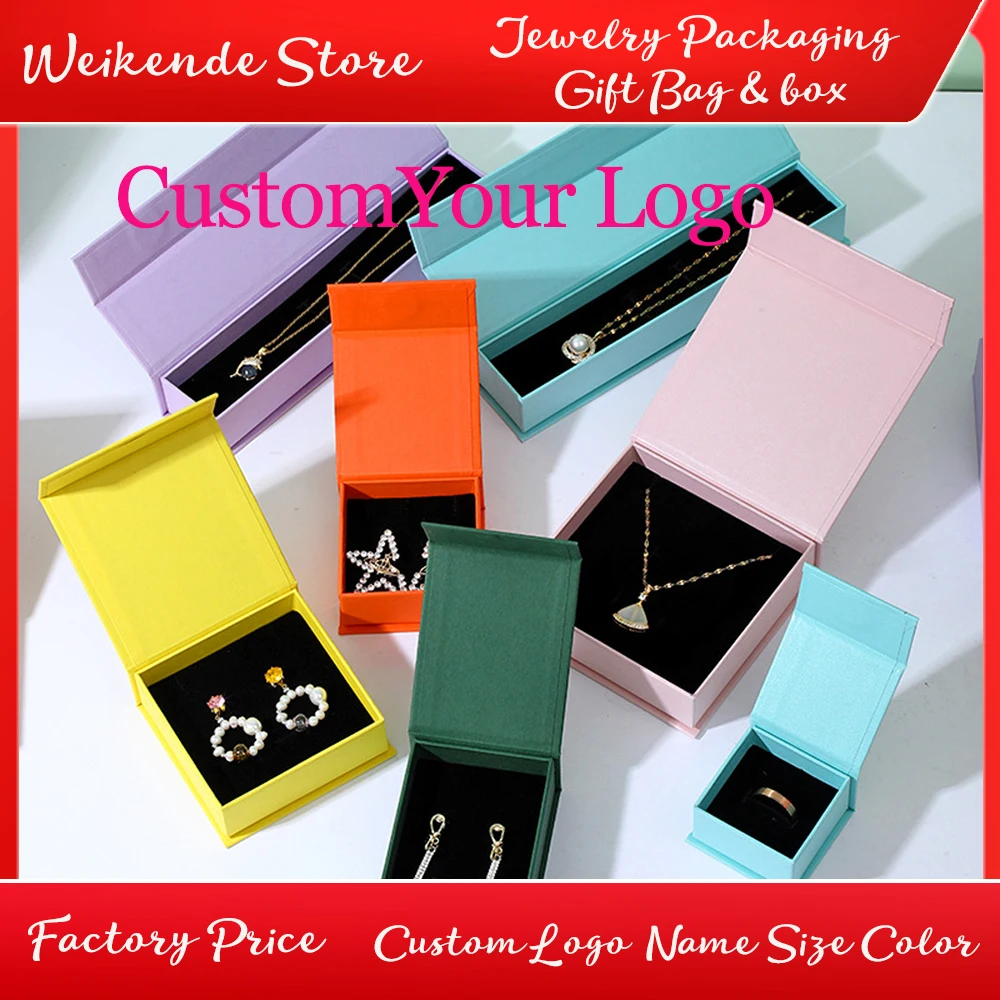 Customized Jewelry Storage Box Necklace Earrings Ring Packaging Paper Boxes Flap Magnetic Case with Logo Wedding Party Gift Pack
Customized Jewelry Storage Box Necklace Earrings Ring Packaging Paper Boxes Flap Magnetic Case with Logo Wedding Party Gift Pack