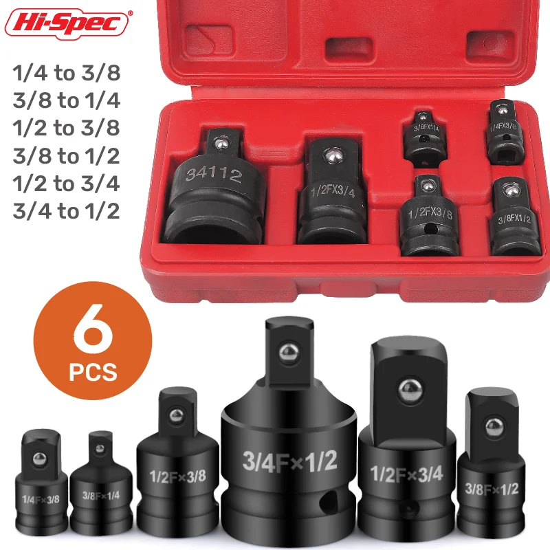 Набор адаптеров для ударной головки 1/4-1/2 дюйма, гаечный ключ-редуктор с храповым механизмом CrV Steel с адаптером-конвертером для инструментов для ремонта автомобилей
Набор адаптеров для ударной головки 1/4-1/2 дюйма, гаечный ключ-редуктор с храповым механизмом CrV Steel с адаптером-конвертером для инструментов для ремонта автомобилей