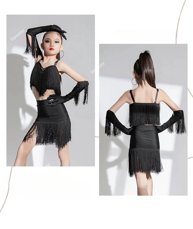 Tassels Salsa Cha Cha Tango Samba Costume Kids Children Ballroom Professional Competition Outfits
Tassels Salsa Cha Cha Tango Samba Costume Kids Children Ballroom Professional Competition Outfits