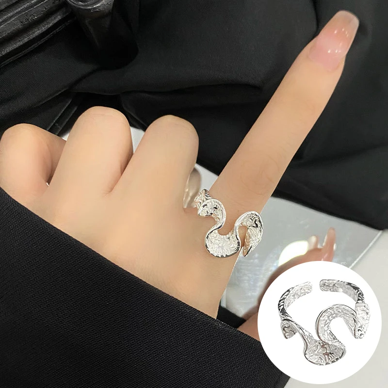 100% 925 Sterling Silver Irregular Open Ring for Women Girl Vintage Wave Texture Design Jewelry Birthday Gift Dropshipping
100% 925 Sterling Silver Irregular Open Ring for Women Girl Vintage Wave Texture Design Jewelry Birthday Gift Dropshipping