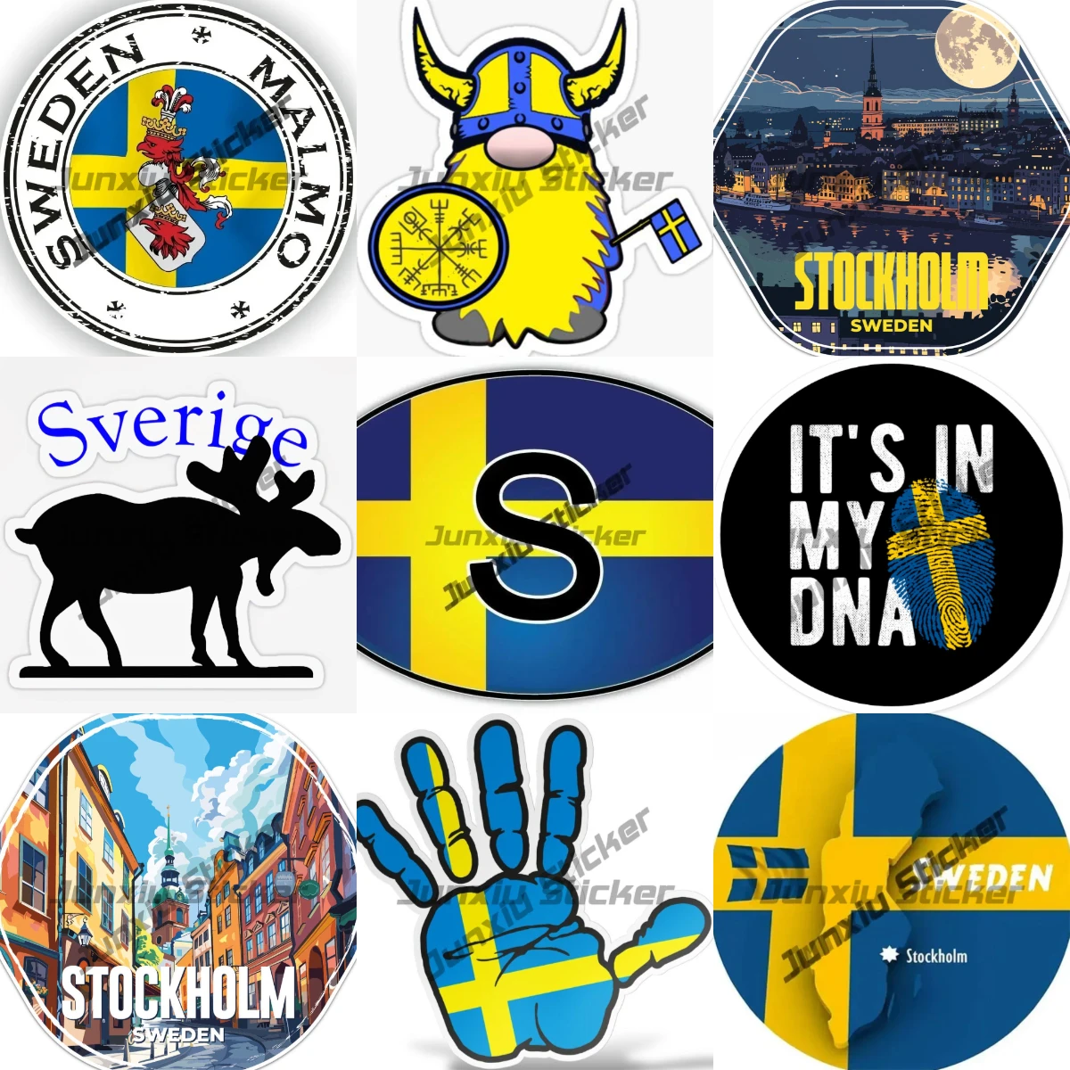 Sweden Malmo Stockholm Night City Sticker Creativity Sverige DNA Swedish Heritage Ancestry Round Water Resistant Vinyl Stickers
Sweden Malmo Stockholm Night City Sticker Creativity Sverige DNA Swedish Heritage Ancestry Round Water Resistant Vinyl Stickers