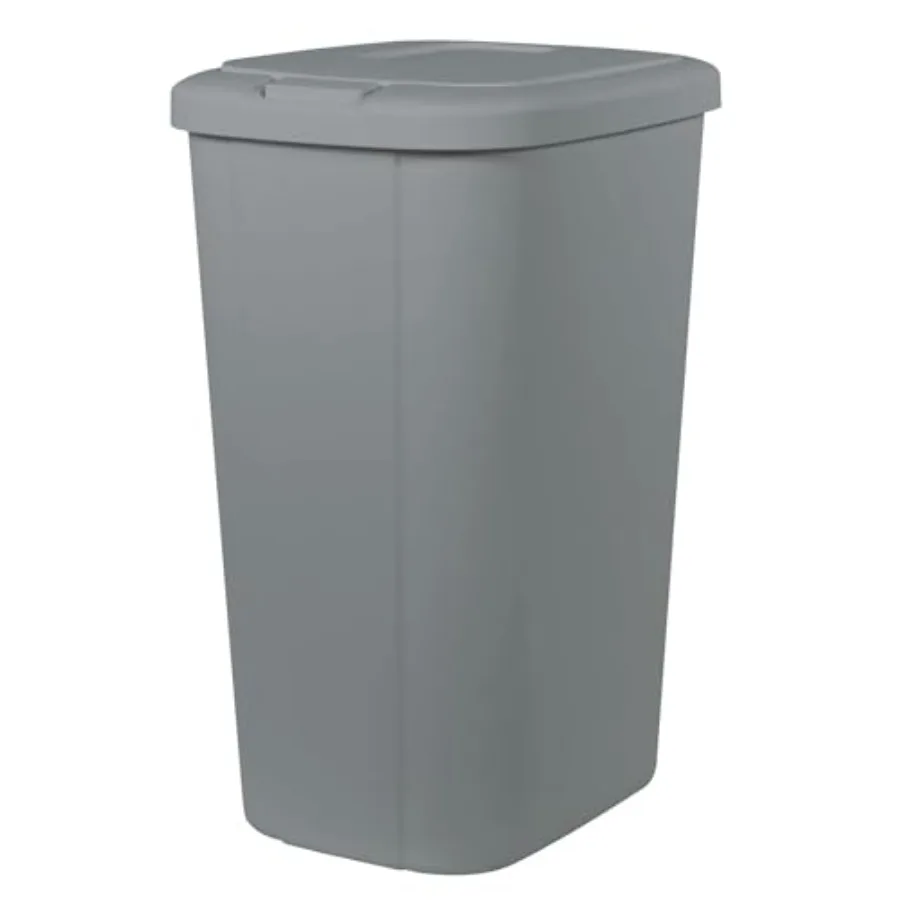 13.3 Gallon Trash Can, Plastic Touch Top Kitchen Trash Can, Grey
13.3 Gallon Trash Can, Plastic Touch Top Kitchen Trash Can, Grey