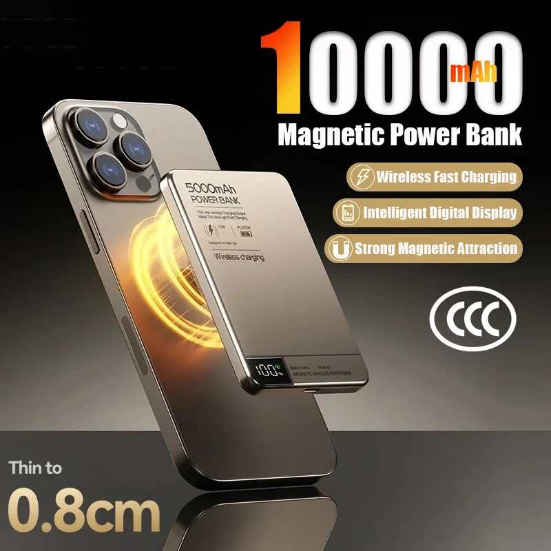 10000mAh Portable Ultra-Thin Metal Wireless Magnetic Power Bank - Suitable For Travel Use - Suitable For IPhone Samsung Xiaomi
10000mAh Portable Ultra-Thin Metal Wireless Magnetic Power Bank - Suitable For Travel Use - Suitable For IPhone Samsung Xiaomi